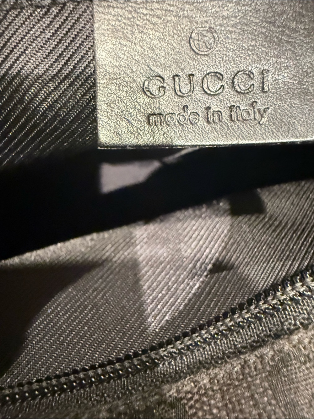 Gucci Black Monogrammed Tote with Front Zip Pocket - Picture 10 of 12